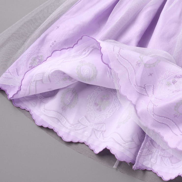 花レースフェミニンモチーフ刺しゅう裾スカラップジャンパースカート(110~130… | SLAP SLIP | 詳細画像14 