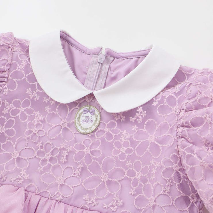 【スラプリ】オーガンジーパフスリーブワンピース(90~130cm) | SLAP SLIP | 詳細画像10 