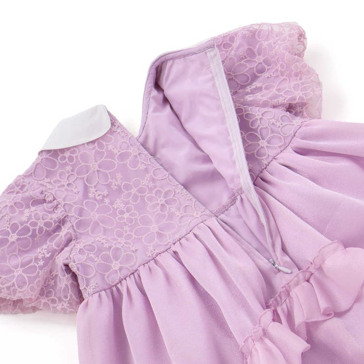 【スラプリ】オーガンジーパフスリーブワンピース(90~130cm) | SLAP SLIP | 詳細画像13 