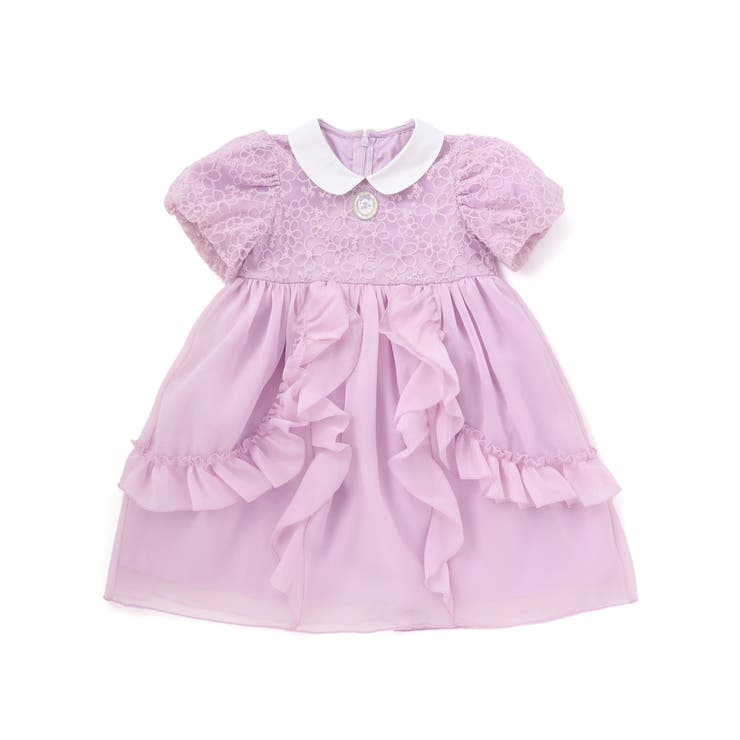 【スラプリ】オーガンジーパフスリーブワンピース(90~130cm) | SLAP SLIP | 詳細画像8 