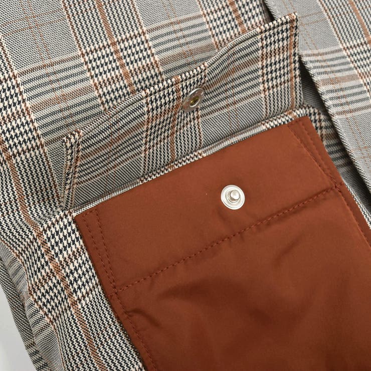 タフタ切替中綿チェック柄コート(80~130cm)[品番：BEBK0007893]｜SLAP