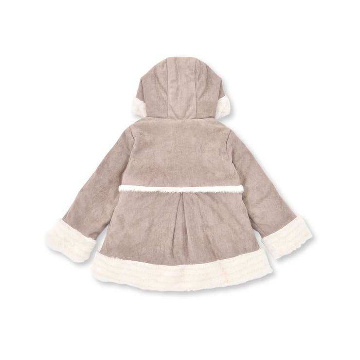 フード付きファーダブルムートンコート(90~140cm)[品番：BEBK0010183