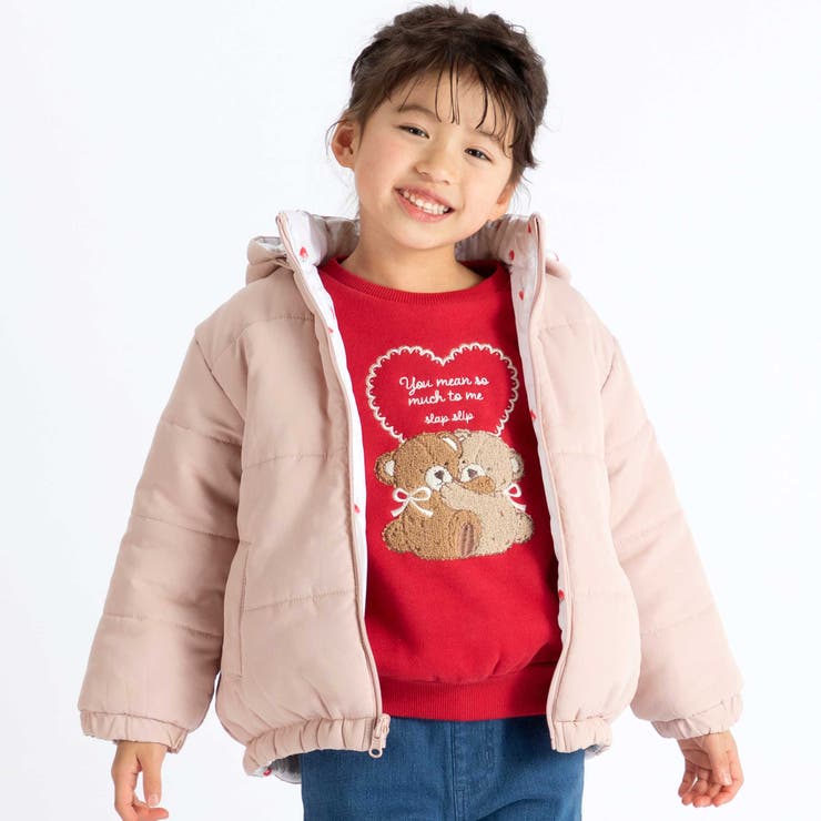 無地プリント柄リバーシブルコート(80~130cm) | SLAP SLIP | 詳細画像1 