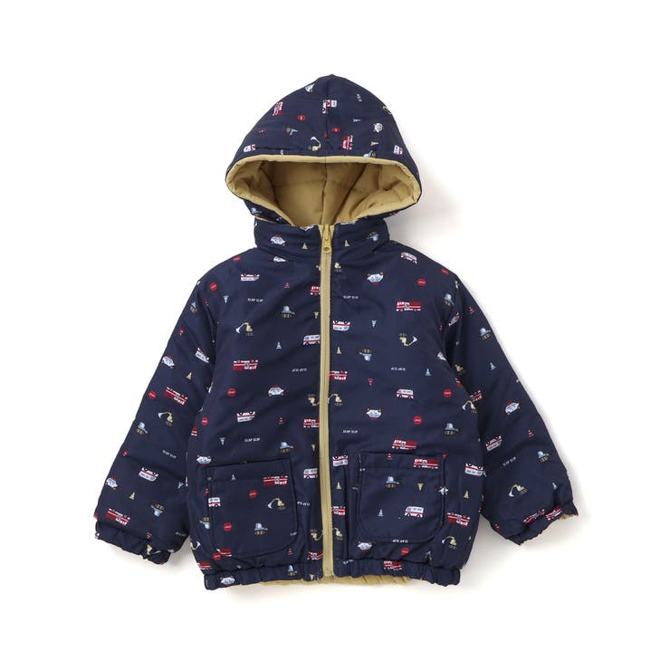 無地プリント柄リバーシブルコート(80~130cm) | SLAP SLIP | 詳細画像16 