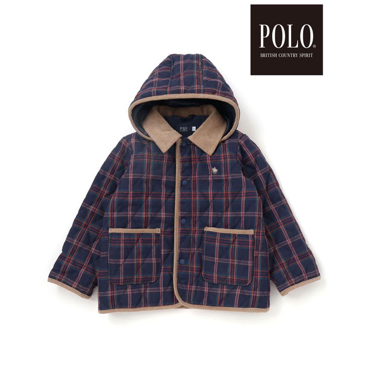 無地チェック取り外しフード＆襟付きキルティングジャケット | SLAP SLIP | 詳細画像17 