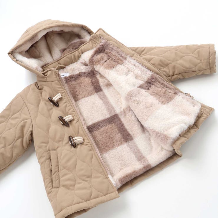 キルトタフタ×チェックファーダッフルコート(80~130cm) | SLAP SLIP | 詳細画像19 