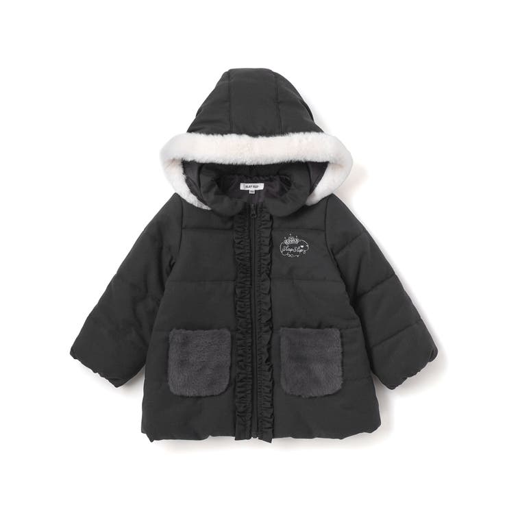 ふわふわファーポケットフリルたっぷり中綿ロングコート(90～130cm） | SLAP SLIP | 詳細画像18 