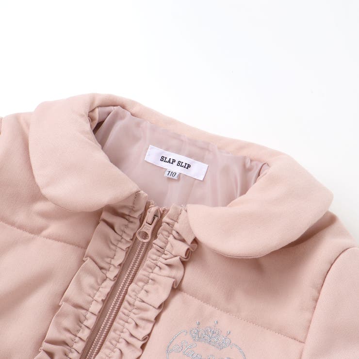 ふわふわファーポケットフリルたっぷり中綿ロングコート(90～130cm） | SLAP SLIP | 詳細画像7 