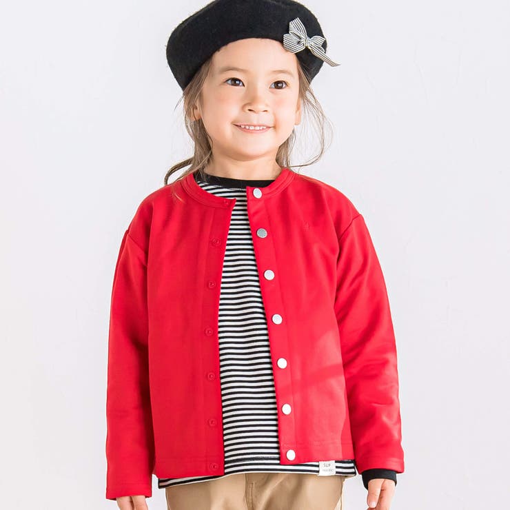 レッド | 【WEB限定 スララク】ずっと一軍！スナップボタンカーディガン(100~160c… | SLAP SLIP