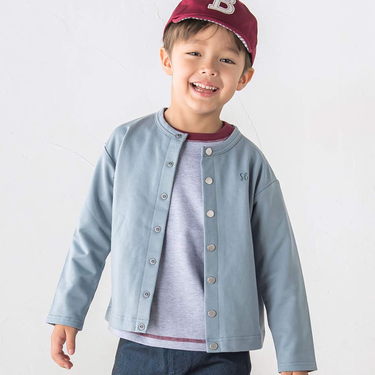 ブルー | 【WEB限定 スララク】ずっと一軍！スナップボタンカーディガン(100~160c… | SLAP SLIP