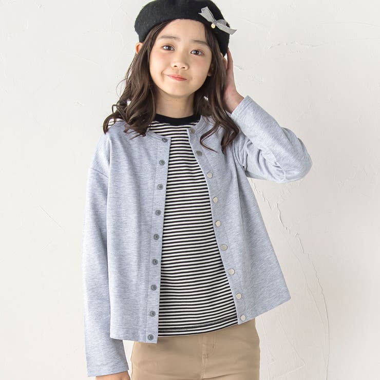 グレー | 【WEB限定 スララク】ずっと一軍！スナップボタンカーディガン(100~160c… | SLAP SLIP