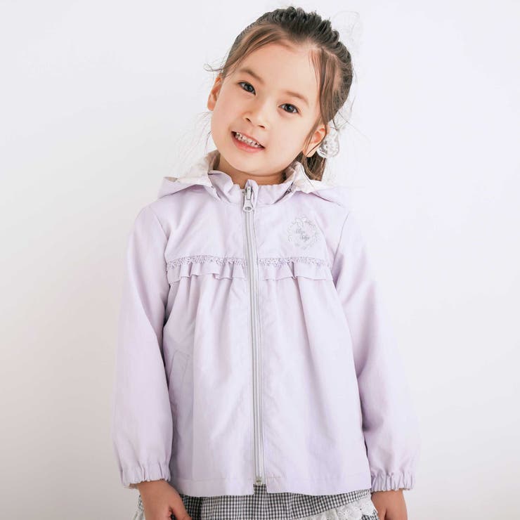 パープル | ウサギネコ耳付きフードタフタジャケット | SLAP SLIP