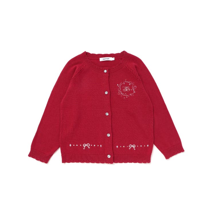 ジュエル風ボタン縁スカラップニットカーディガン(90~130cm) | SLAP SLIP | 詳細画像11 