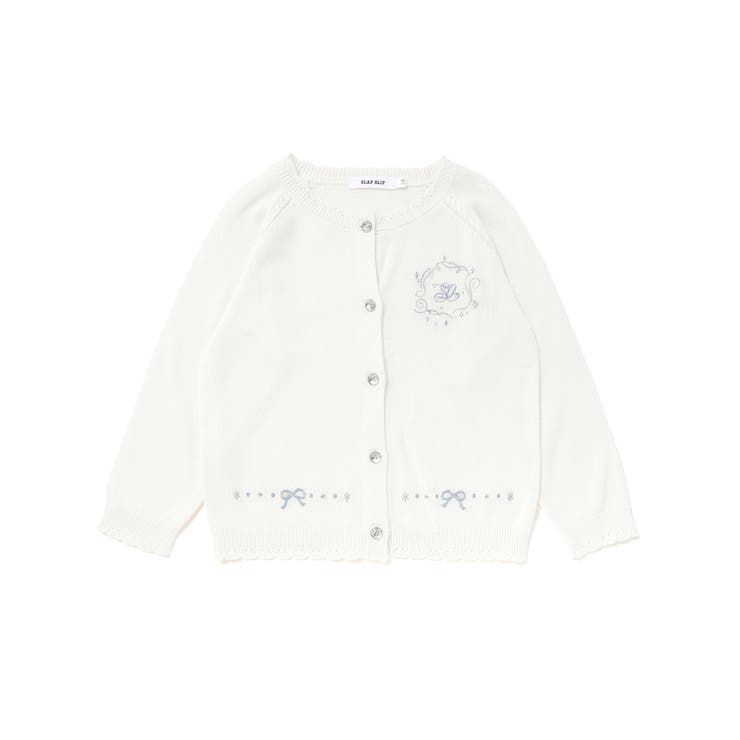 ジュエル風ボタン縁スカラップニットカーディガン(90~130cm) | SLAP SLIP | 詳細画像9 