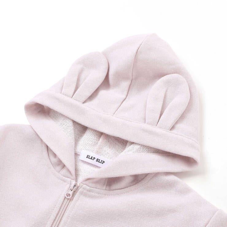 アニマルネコウサギ耳付きフード裾フリルフルジップパーカー(80~130cm) | SLAP SLIP | 詳細画像18 