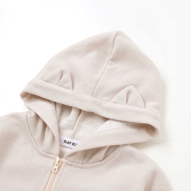 アニマルネコウサギ耳付きフード裾フリルフルジップパーカー(80~130cm) | SLAP SLIP | 詳細画像8 