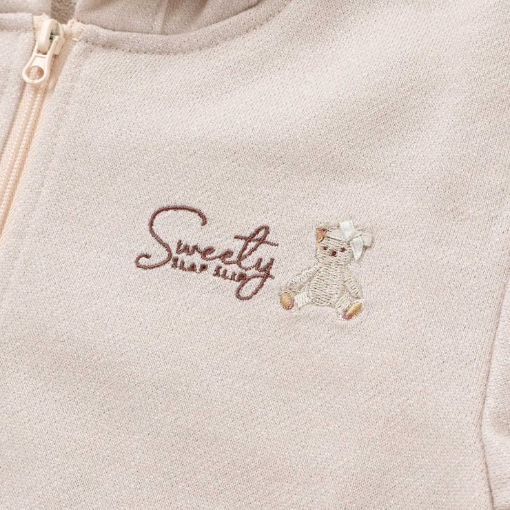 アニマルネコウサギ耳付きフード裾フリルフルジップパーカー(80~130cm) | SLAP SLIP | 詳細画像9 