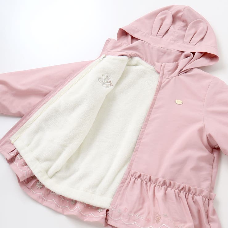 アニマルウサギネコ耳フード付きボアライナー3WAYジャケット(80~130cm) | SLAP SLIP | 詳細画像9 