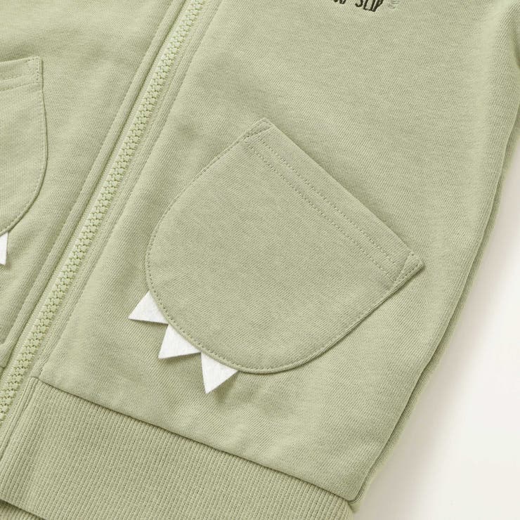 ツンツン恐竜トサカフード付きフルジップパーカー(80~120cm) | SLAP SLIP | 詳細画像11 