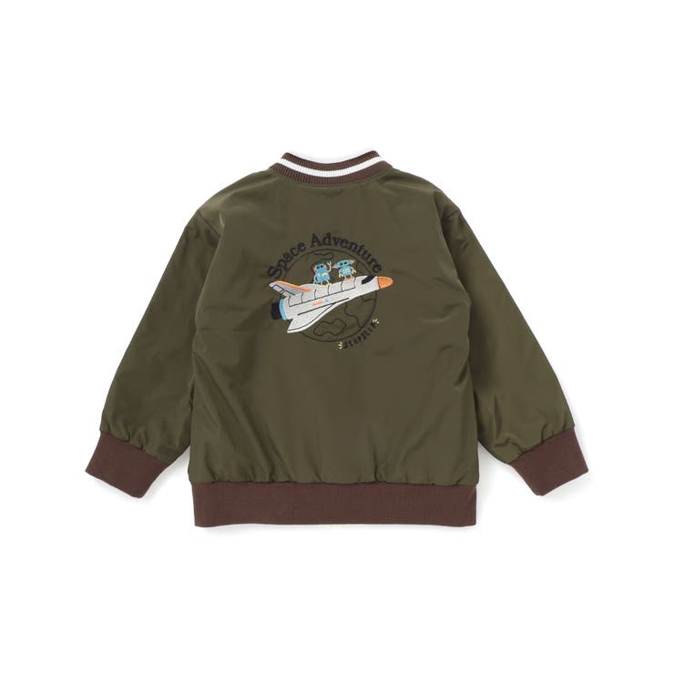 アニマルイヌ消防車スペースシャトルロボット背中刺しゅうリバーシブルスタジャン(8… | SLAP SLIP | 詳細画像11 