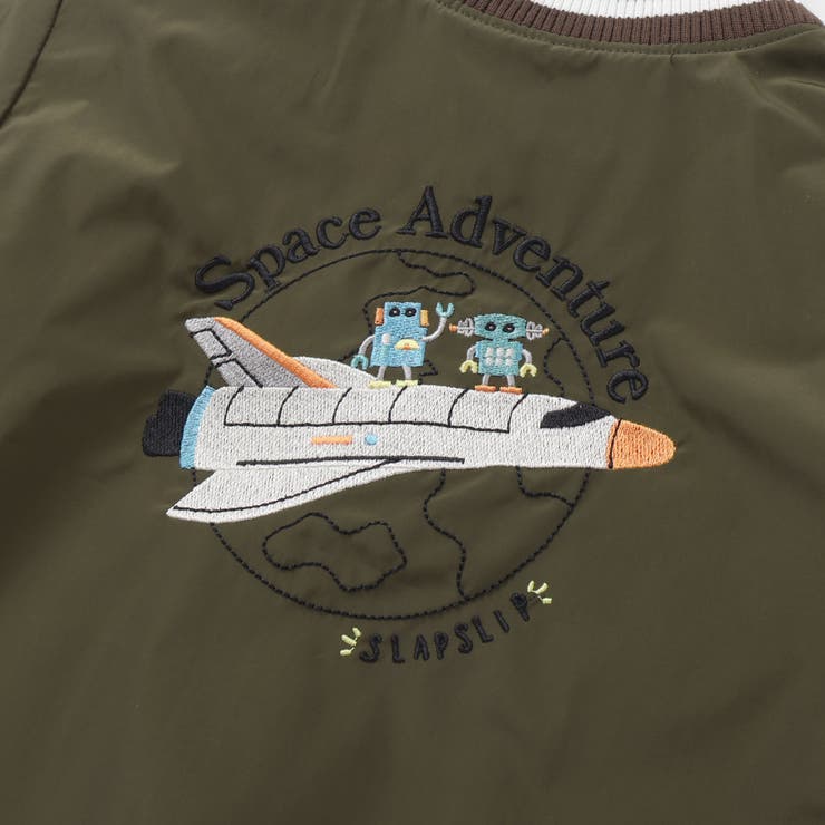 アニマルイヌ消防車スペースシャトルロボット背中刺しゅうリバーシブルスタジャン(8… | SLAP SLIP | 詳細画像18 