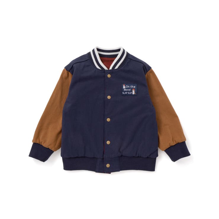 アニマルイヌ消防車スペースシャトルロボット背中刺しゅうリバーシブルスタジャン(8… | SLAP SLIP | 詳細画像6 