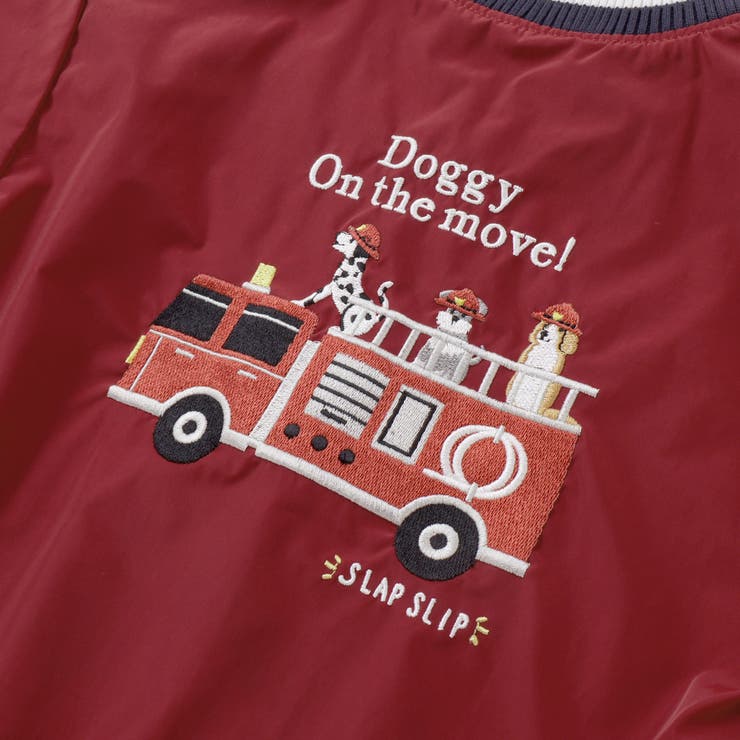 アニマルイヌ消防車スペースシャトルロボット背中刺しゅうリバーシブルスタジャン(8… | SLAP SLIP | 詳細画像8 