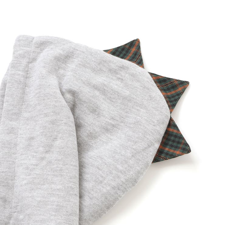 【リバーシブル】ツンツン恐竜トサカフード付きチェックボアジャケット(80~130… | SLAP SLIP | 詳細画像10 