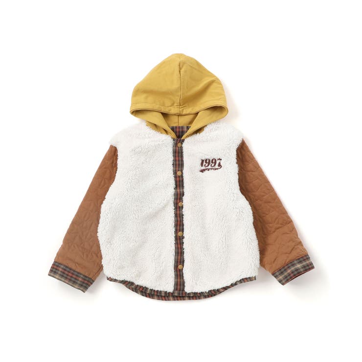 【リバーシブル】ツンツン恐竜トサカフード付きチェックボアジャケット(80~130… | SLAP SLIP | 詳細画像14 