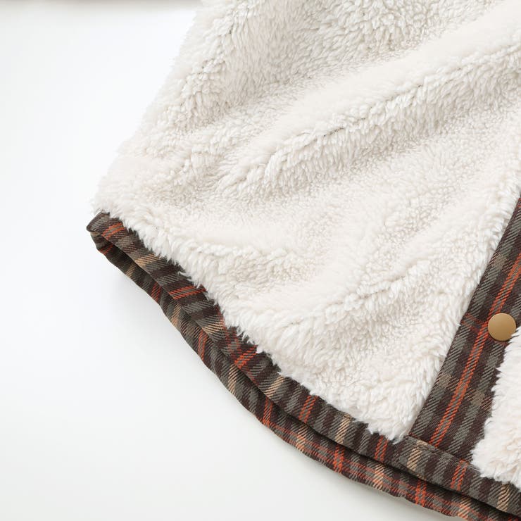 【リバーシブル】ツンツン恐竜トサカフード付きチェックボアジャケット(80~130… | SLAP SLIP | 詳細画像26 