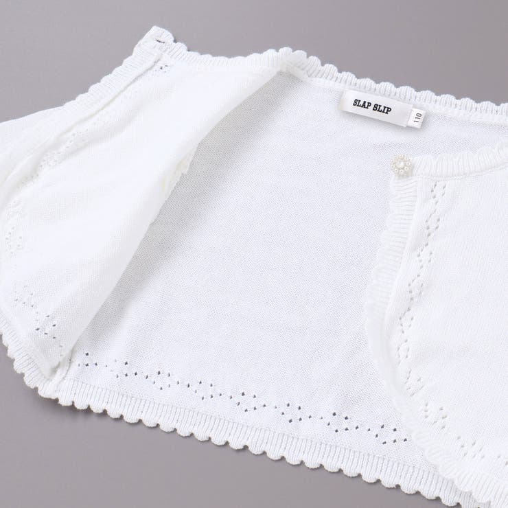 縁スカラップパール調ボタンニットカーディガン(110~130cm) | SLAP SLIP | 詳細画像14 