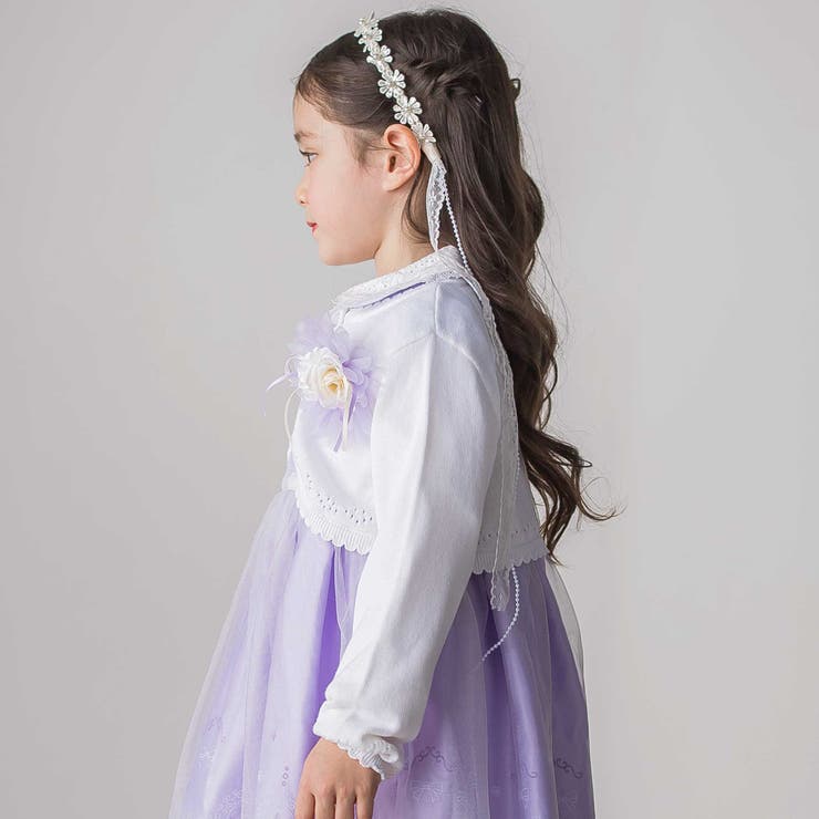 縁スカラップパール調ボタンニットカーディガン(110~130cm) | SLAP SLIP | 詳細画像5 