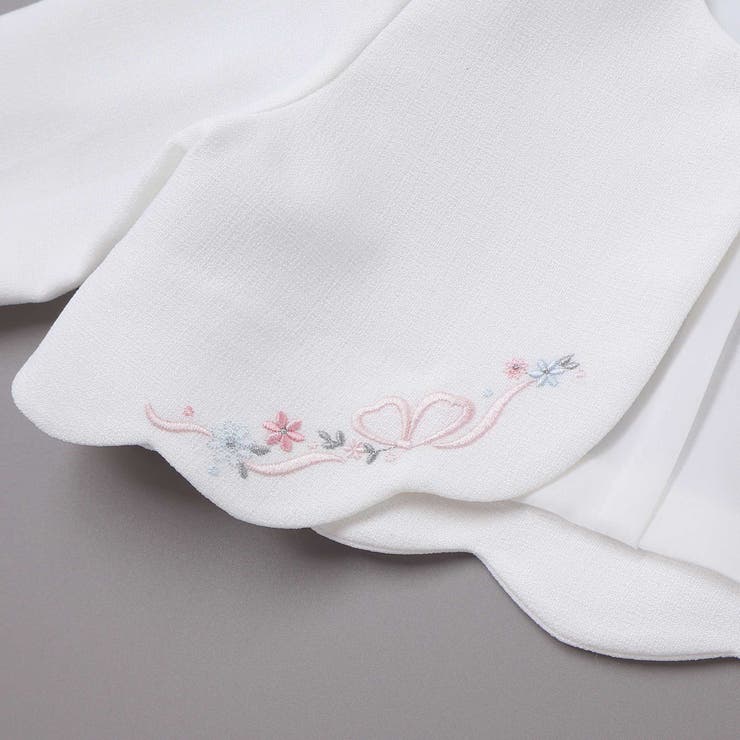 袖折り返しレース刺しゅう裾スカラップボレロ(110~130cm) | SLAP SLIP | 詳細画像10 