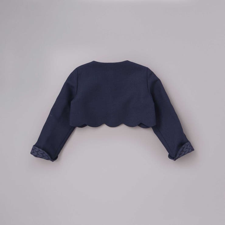 袖折り返しレース刺しゅう裾スカラップボレロ(110~130cm) | SLAP SLIP | 詳細画像17 