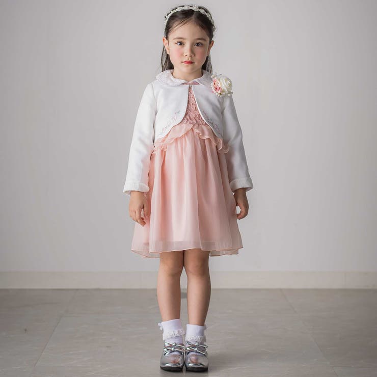 袖折り返しレース刺しゅう裾スカラップボレロ(110~130cm) | SLAP SLIP | 詳細画像22 