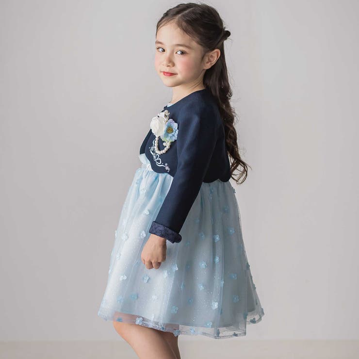 袖折り返しレース刺しゅう裾スカラップボレロ(110~130cm) | SLAP SLIP | 詳細画像23 