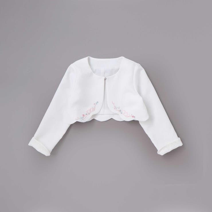 袖折り返しレース刺しゅう裾スカラップボレロ(110~130cm) | SLAP SLIP | 詳細画像5 