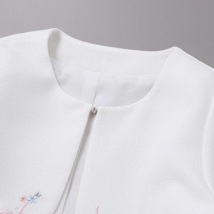 袖折り返しレース刺しゅう裾スカラップボレロ(110~130cm) | SLAP SLIP | 詳細画像7 