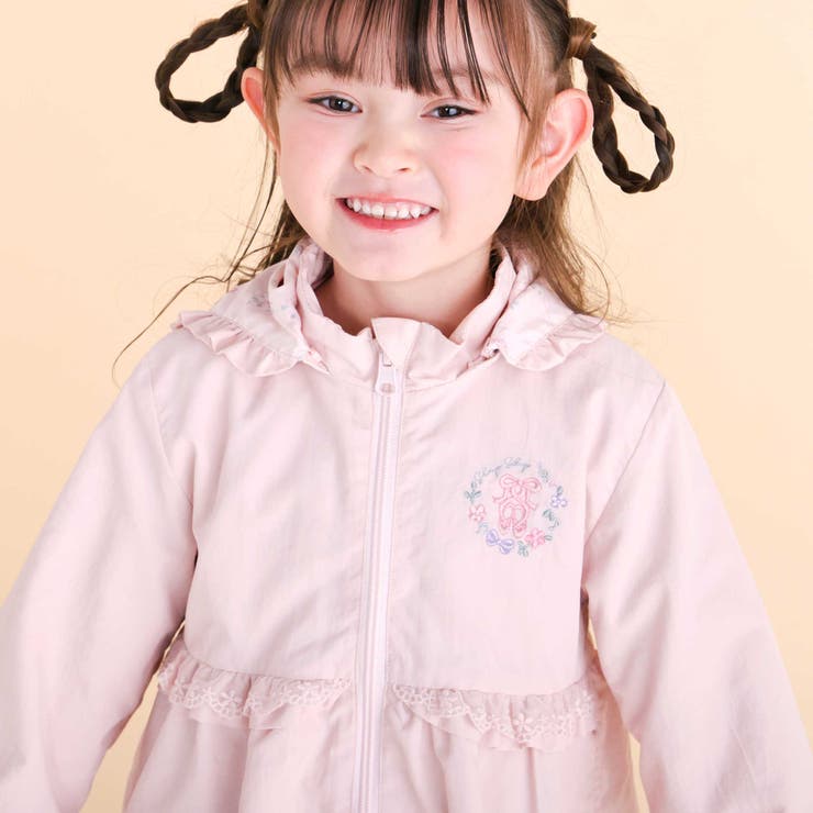 リボン刺しゅうリバーシブルタフタジャケット(80~130cm) | SLAP SLIP | 詳細画像3 