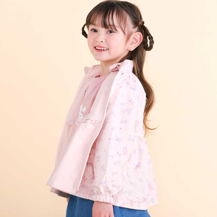 リボン刺しゅうリバーシブルタフタジャケット(80~130cm) | SLAP SLIP | 詳細画像4 