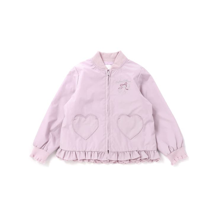 リボン刺しゅう裾フレアタフタブルゾン(90~130cm) | SLAP SLIP | 詳細画像1 