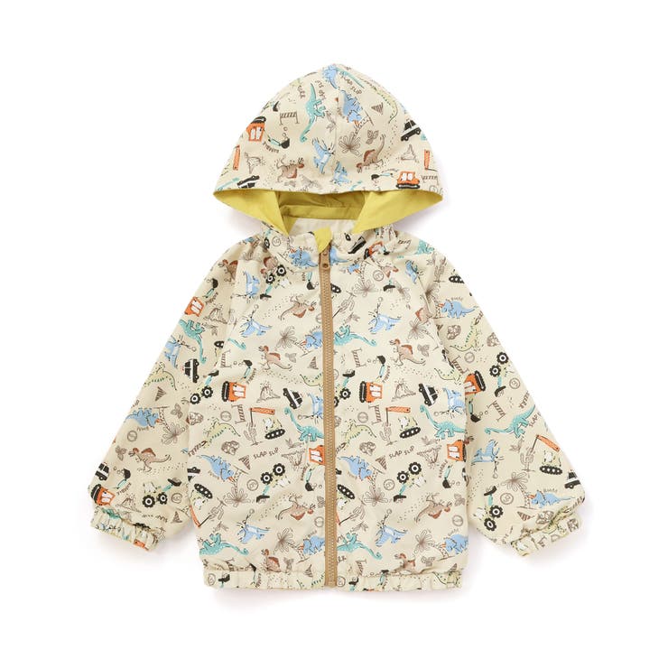 はたらく車・恐竜ラグランリバーシブルタフタジャケット(80~130cm) | SLAP SLIP | 詳細画像10 