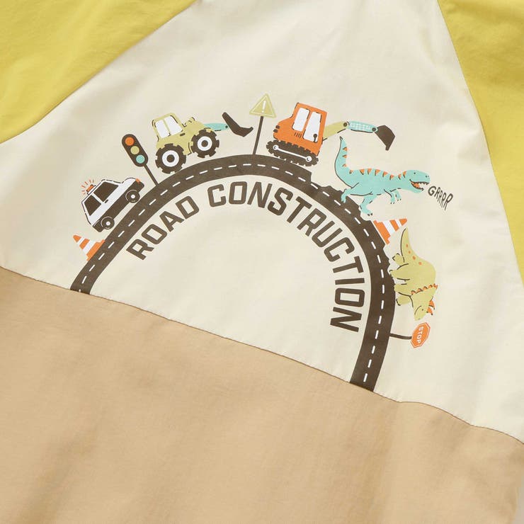 はたらく車・恐竜ラグランリバーシブルタフタジャケット(80~130cm) | SLAP SLIP | 詳細画像14 