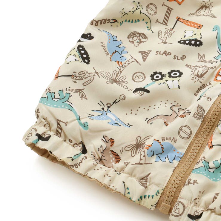 はたらく車・恐竜ラグランリバーシブルタフタジャケット(80~130cm) | SLAP SLIP | 詳細画像17 