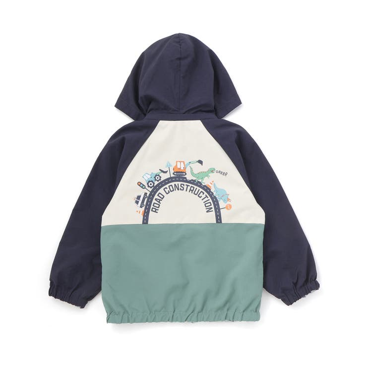 はたらく車・恐竜ラグランリバーシブルタフタジャケット(80~130cm) | SLAP SLIP | 詳細画像19 