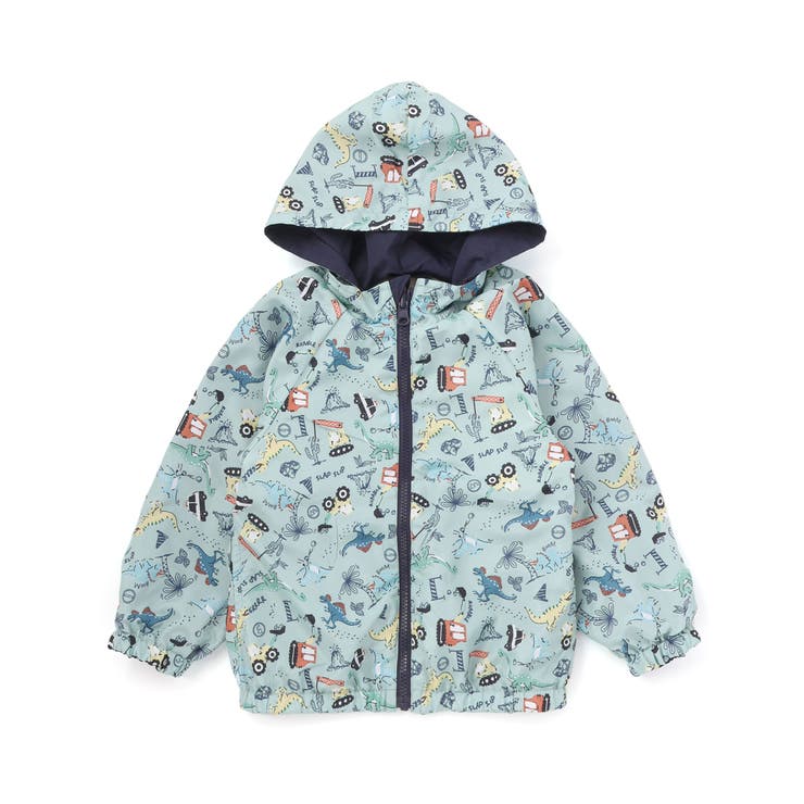 はたらく車・恐竜ラグランリバーシブルタフタジャケット(80~130cm) | SLAP SLIP | 詳細画像20 