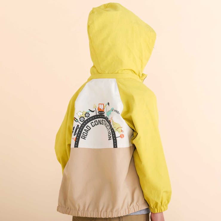 はたらく車・恐竜ラグランリバーシブルタフタジャケット(80~130cm) | SLAP SLIP | 詳細画像3 