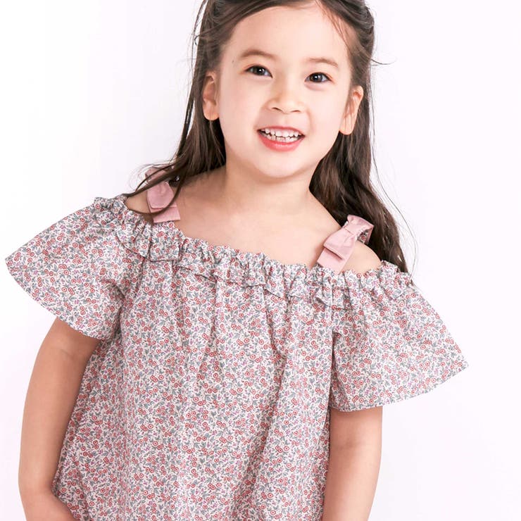 肩リボン付き花柄チュニック(90~130cm) | SLAP SLIP | 詳細画像4 