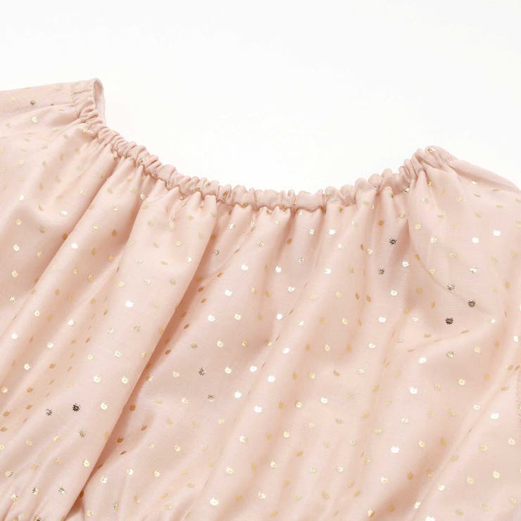 キラキラ箔プリントリボン付きバルーンオーガンジーブラウス(80~130cm) | SLAP SLIP | 詳細画像13 