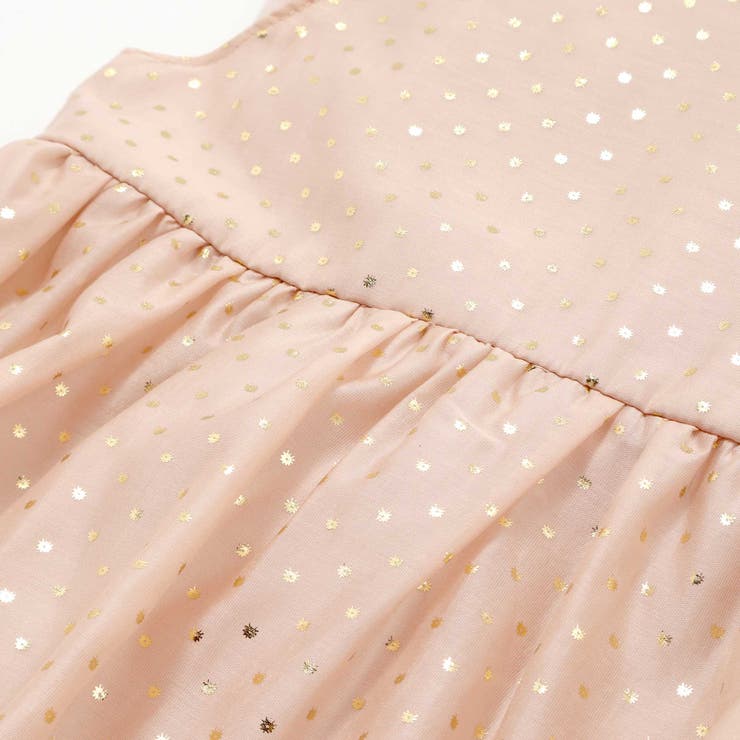 キラキラ箔プリントリボン付きバルーンオーガンジーブラウス(80~130cm) | SLAP SLIP | 詳細画像14 